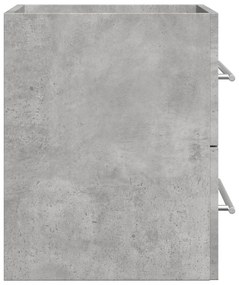 Betonszürke szerelt fa mosdószekrény 60 x 38,5 x 48 cm