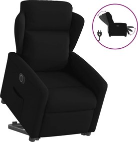 vidaXL elektromos felállást segítő fekete szövet dönthető fotel