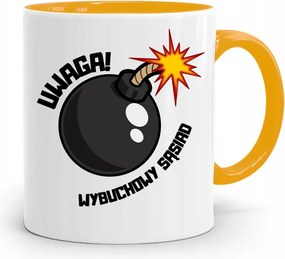 Szomszédnak Sárga Ajándék Bögre fényképes nyomtatással