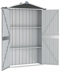 antracitszürke horganyzott acél kerti fészer 116x45x175 cm