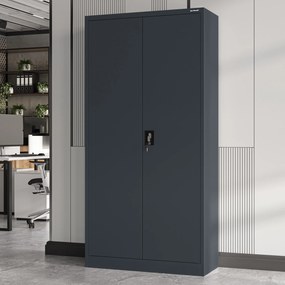 Fém iratszekrény JAN, 900 x 1850 x 400 mm, antracit