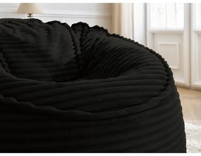 Fekete kordbársony babzsákfotel Socrate – Bobochic Paris