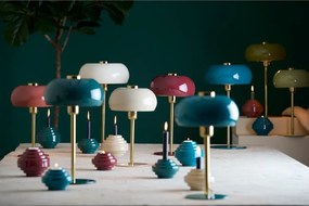 Borvörös asztali lámpa fém búrával (magasság 40 cm) Surin – Light &amp; Living