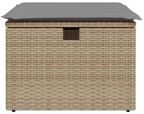 vidaXL bézs polyrattan kerti szék párnával 55 x 55 x 37 cm