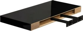 STILISTA Fali polc Volato 30 cm fekete fényes