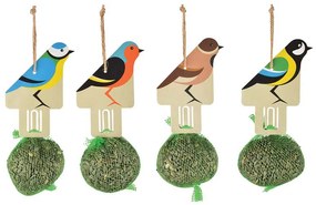 Felakasztható madár mintás madáretető, napraforgó maggal, 20 cm, D