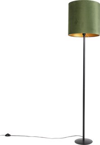 Botanikai állólámpa fekete zöld árnyékolóval 40 cm - Simplo