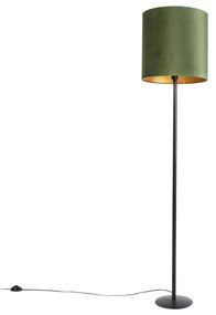 Botanikus állólámpa fekete, zöld árnyalattal 40 cm - Simplo