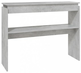 betonszürke szerelt fa tálalóasztal 102 x 30 x 80 cm