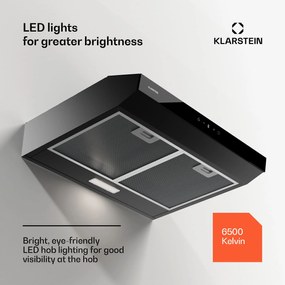 Klarstein Contempo Neo, páraelszívó, szekrény alatti, keringtetés, 175 m³/ó, SenseControl, integrált érintésvezérlés, rozsdamentes acél / akrilüveg