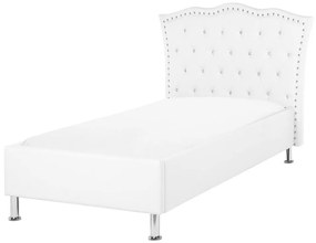 Fehér műbőr ágy 90 x 200 cm METZ Beliani