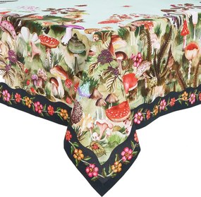 FUNGHI & FLOWERS pamut asztalterítő 300x160cm