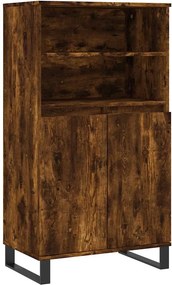 vidaXL füstös tölgy színű szerelt fa magasszekrény 60 x 36 x 110 cm