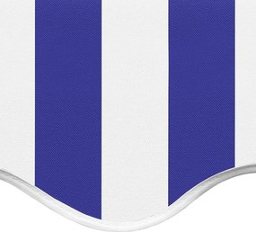 Kék és fehér csere napellenző ponyva 4 x 3,5 m
