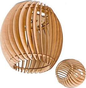 Fából Készült hordó lámpabúra 21cm E27-es lámpákhoz Loft Hordó sűrű fa