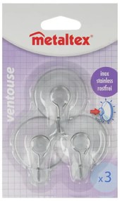 3 db-os tapadókorongos akasztó szett - Metaltex