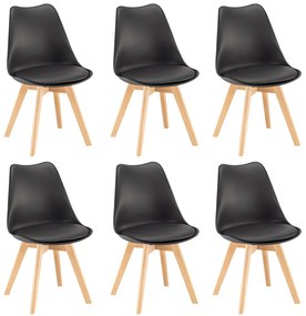 Silla étkezőszék 6 db fekete színben