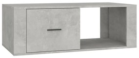 Betonszürke szerelt fa dohányzóasztal 100x50,5x35 cm