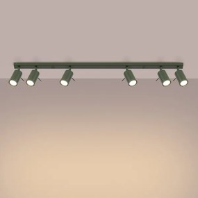 Sollux SL.1505 - Spotlámpa RING 6xGU10/10W/230V zöld