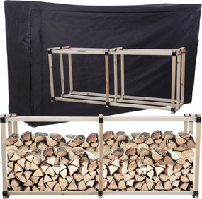 Fenyő kandalló fa állvány fa huzattal 1,7 m3 eco