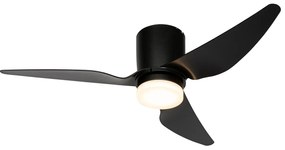 Mennyezeti ventilátor fekete 123 cm LED-del, fényerőszabályzóval és távirányítóval - Patty