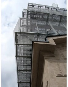 Acél padlórács 50 x 100 x 3 cm, ezüst