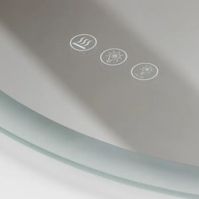 Brilagi-LED RGBW dimmelhető, páramentesítő fűtéssel, beépített LED háttérvilágítással rendelkező tükör CLARA PRO LED/18W/230V Ø 60 cm IP44