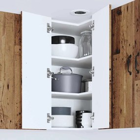 Fali konyhaszekrény polcokkal Öreg fa 57 x 57 x 80 cm Faanyag