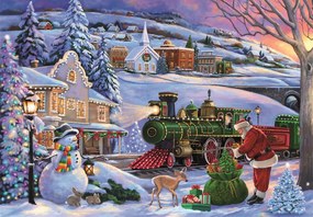 Karácsonyi Train 500 db-os Compact puzzle Clementoni