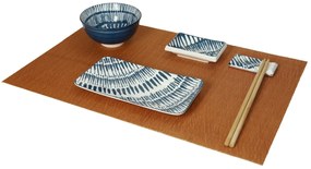 Brandani 12 darabos Sushi szett V2 , 31x29x6 cm, porcelán/bambusz