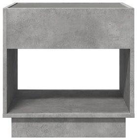 betonszürke végtelen hatású LED-es éjjeliszekrény 50x50x50 cm