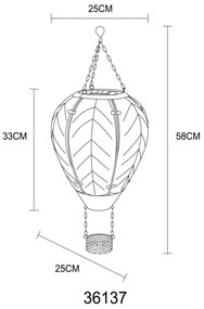 Globo 36137 - LED Függesztett napelemes dekoráció 24xLED/0,2W/3V IP44 Repülő léggömb