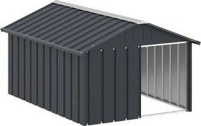 vidaXL antracit horganyzott acél kutyaház 116,5x153x81,5 cm