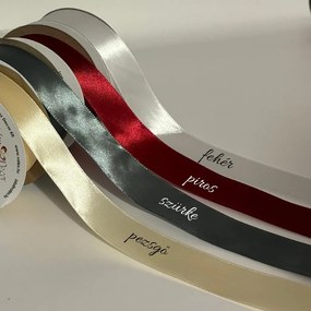 Gyöngyház piros üveggömb egyedi felirattal 8 cm