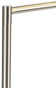 Klasszikus állólámpa acélból, fehér állítható búrával - Ladas