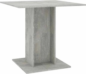 vidaXL betonszürke szerelt fa étkezőasztal 80 x 80 x 75 cm
