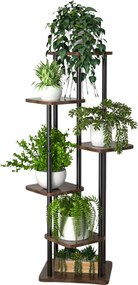 Virágágyás Állvány Fém Álló Loft Növény Könyvespolc 132 CM