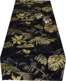 Dekorációs Futófelület asztalra 40x140 arany levelek