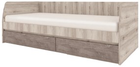 Egyszemélyes ágy 90 cm Jolene (nairobi gesztenye + onyx) (ágyráccsal). 1052966