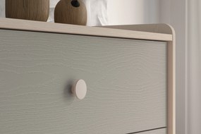 Marla komód 90 cm - sivatagi homok / szürke palládium