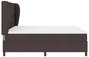 Boxspring Ágy Matrac nélkül Sötétbarna, 180x200 cm, Szövet