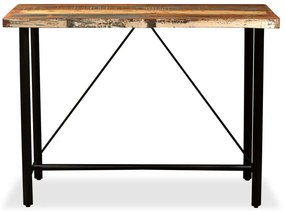 Tömör újrahasznosított fa bárasztal 120 x 60 x 107 cm