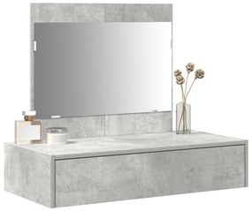 Fali öltöztetőasztal Beton Szürke 83x40x70 cm