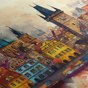 Kép - Ősz a festett városban (90x60 cm)