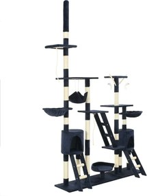 vidaXL kék macskabútor szizál kaparófákkal 230-250 cm