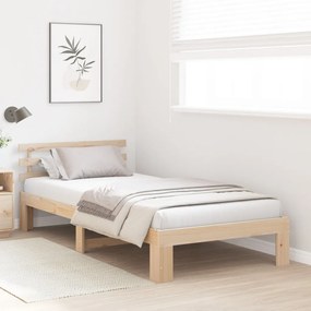 Fenyőfa Ágykeret Természetes Fa 75 x 190 cm Ágykeret
