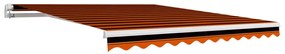 vidaXL narancssárga és barna vászon napellenző tető 300 x 250 cm