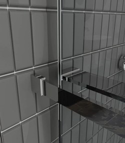 Erga Paris, polc/törülközőtartó zuhanyparavánhoz (max. 140cm), króm, ERG-V02-PARIS-SHELF-CR