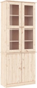 vidaXL ALTA tömör fenyőfa üvegvitrin 77x35x186,5 cm