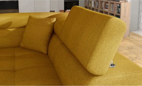 Sárga kinyitható-tárolóhelyes sarokkanapé (jobb oldali-L alakú) Anton – ELTAP